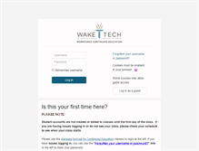 Tablet Screenshot of moodle.waketech.edu